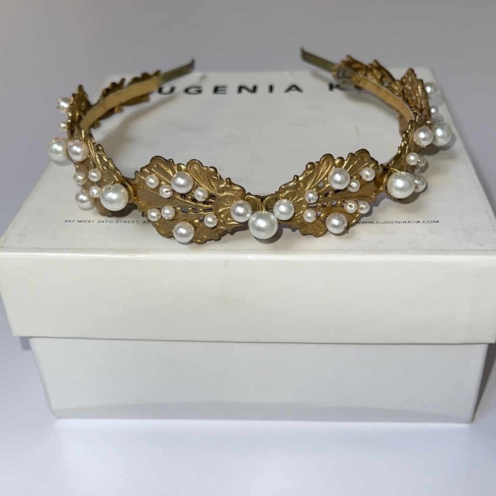 Eugenia Kim Gold and Pearl Hair Accessory
